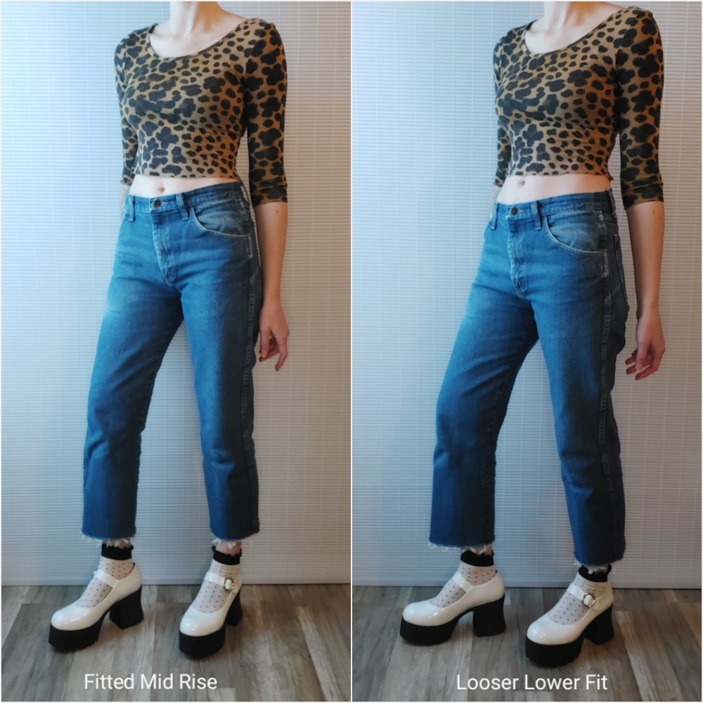 Vintage Straight Leg Raw Hem Jeans Size 10